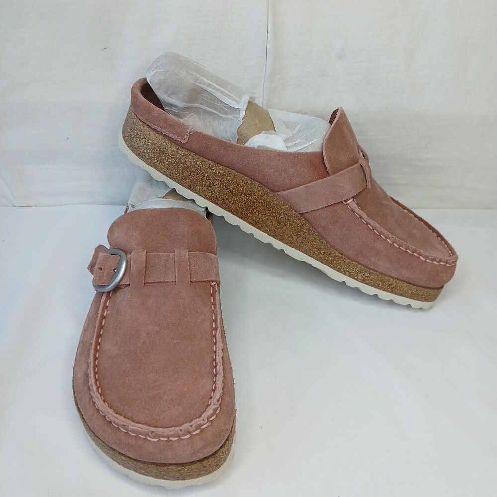 Birkenstock Pink Suede Mules